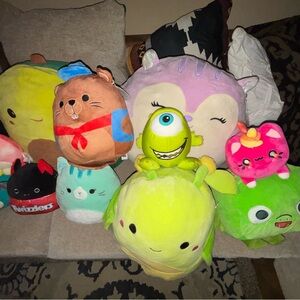 Squishmallows Brown and Green Pillow Bedding